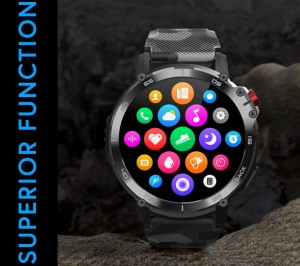 Smartwatch Męski RUBICON RNCF08 Black/Moro SMARUB232