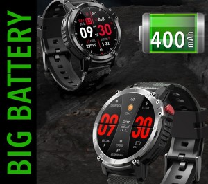 Smartwatch Męski RUBICON RNCF08 Black/Moro SMARUB232