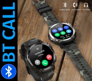 Smartwatch Męski RUBICON RNCF08 Black/Moro SMARUB232