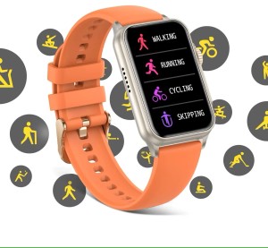 Smartwatch Damski RUBICON RNCF06 Tytan/Orange SMARUB221