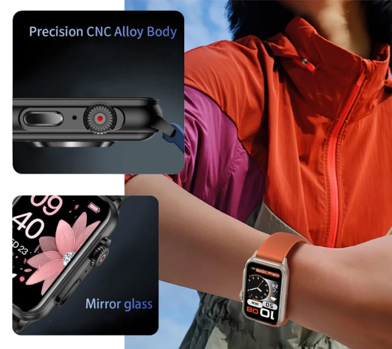 Smartwatch Damski RUBICON RNCF06 Tytan/Orange SMARUB221