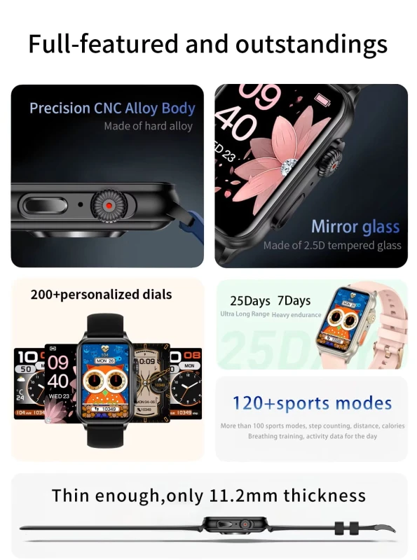 Smartwatch Damski RUBICON RNCF06 Tytan/Orange SMARUB221