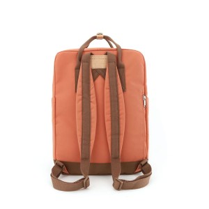 Pomarańczowo-brązowy plecak damski zawieszony na regulowanych szelkach - Himawari