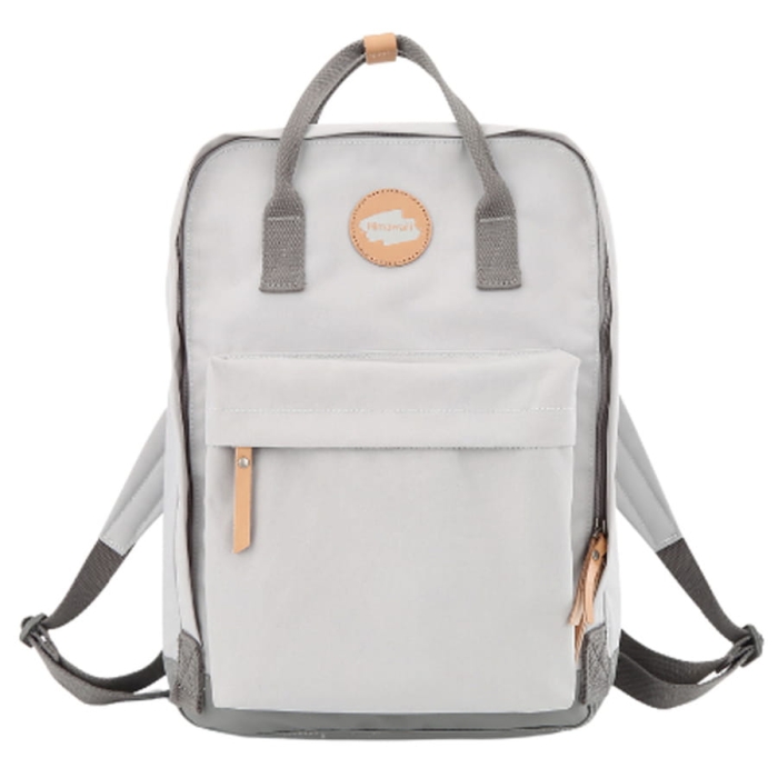 Szary, praktyczny plecak damski zamykany suwakiem - Himawari