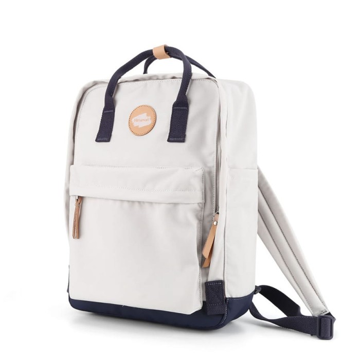 Szary, praktyczny plecak damski zamykany suwakiem, jednokomorowy - Himawari