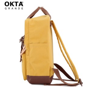 Plecak miejski w żółto-brązowym kolorze z przegrodą na laptopa zamykany suwakami - Himawari