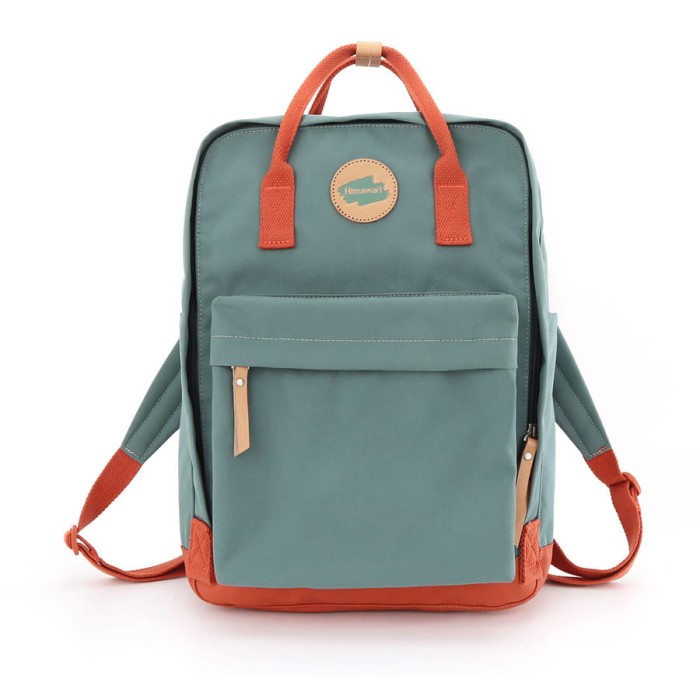 Stylowy, pojemny plecak w turkusowo-czerwonym kolorze - Himawari