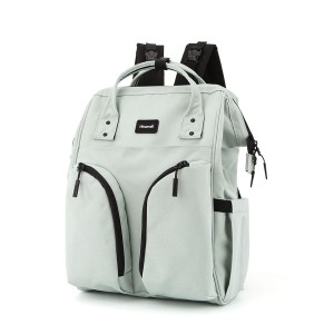 Miętowy plecak typu mommy bag z termicznymi kieszeniami - Himawari