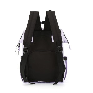 Praktyczny plecak typu mommy bag w fioletowym kolorze - Himawari