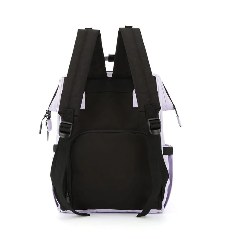 Praktyczny plecak typu mommy bag w fioletowym kolorze - Himawari