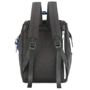 Miejski, czarny plecak zawieszony na regulowanych szelkach - Himawari