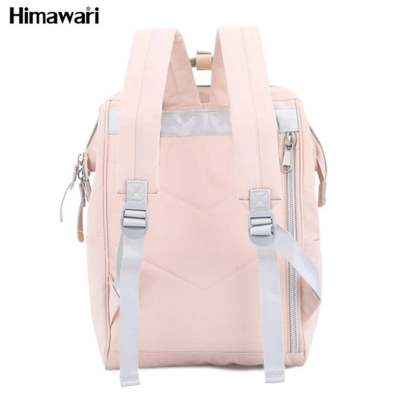 Miejski plecak w różowo-błękitnym kolorze zawieszony na regulowanych szelkach - Himawari