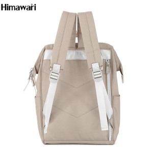 Kremowo-beżowy plecak z miejscem na laptopa i portem USB - Himawari