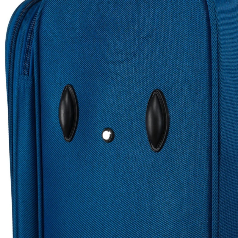 Duża, lekka walizka z wytrzymałej tkaniny poliestrowej w niebiesko-czerwonym kolorze - Peterson