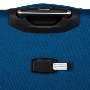 Duża, lekka walizka z wytrzymałej tkaniny poliestrowej w niebiesko-czerwonym kolorze - Peterson