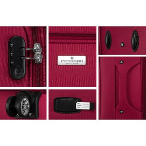 Walizka kabinowa z miękkiego materiału poliestrowego w czerwono-niebieskim kolorze - Peterson-niua.jpg