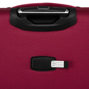 Walizka kabinowa z miękkiego materiału poliestrowego w czerwono-niebieskim kolorze - Peterson