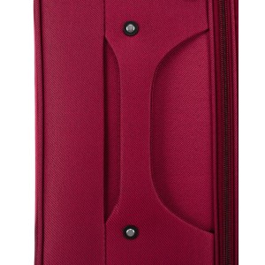 Walizka kabinowa z miękkiego materiału poliestrowego w czerwono-niebieskim kolorze - Peterson