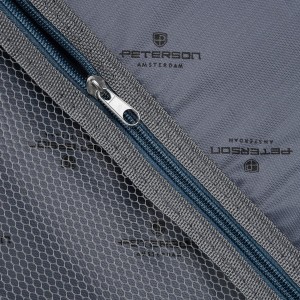 Walizka kabinowa z miękkiego materiału poliestrowego w czerwono-niebieskim kolorze - Peterson