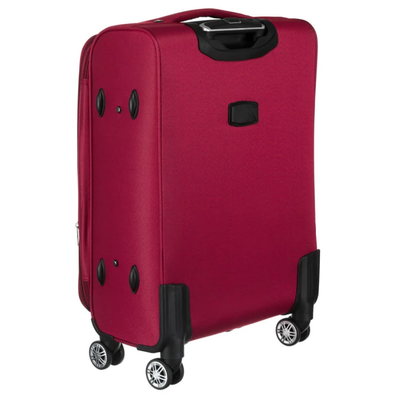 Walizka kabinowa z miękkiego materiału poliestrowego w czerwono-niebieskim kolorze - Peterson-niua.jpg