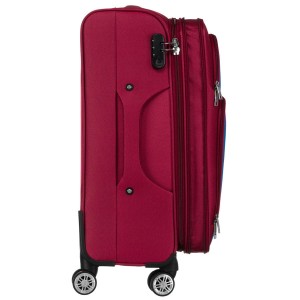 Walizka kabinowa z miękkiego materiału poliestrowego w czerwono-niebieskim kolorze - Peterson-niua.jpg