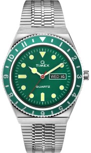 Zegarek Timex TW2U61700 Reissue – zielona tarcza i stalowa bransoleta