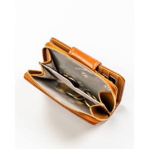 Elegancki, brązowy portfel damski ze skóry ekologicznej z systemem RFID - Peterson