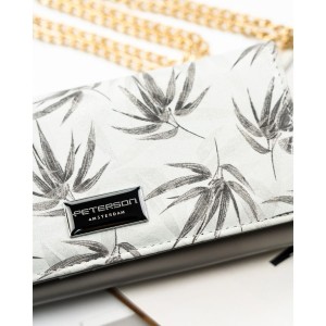 Duży, biały portfel damski ze skóry ekologicznej i naturalnej z systemem RFID - Peterson