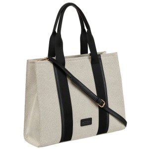 Shopperka damska Peterson w czarno-beżowym kolorze z paskiem