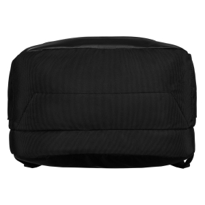 Miejski, pojemny plecak z nylonu w czarnym kolorze z przegrodą na laptopa - Peterson