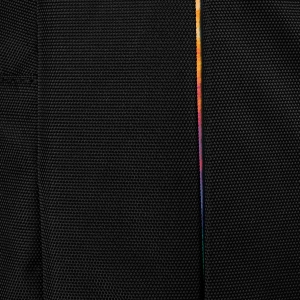 Miejski, pojemny plecak z nylonu w czarnym kolorze z przegrodą na laptopa - Peterson