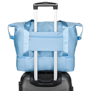 Torba podróżna z wytrzymałego poliestru w błękitnym kolorze - Peterson