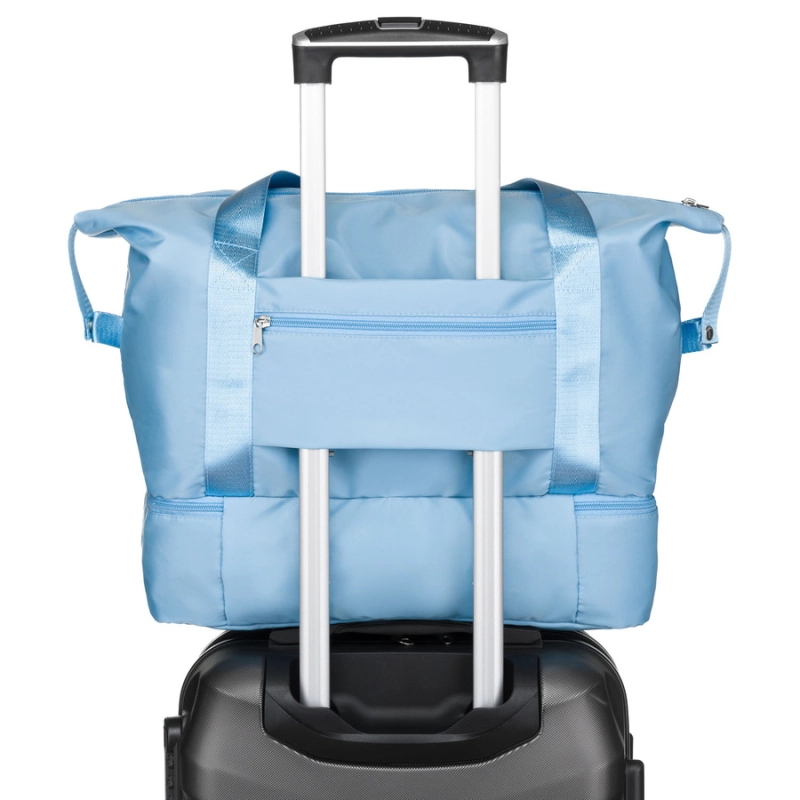 Torba podróżna z wytrzymałego poliestru w błękitnym kolorze - Peterson