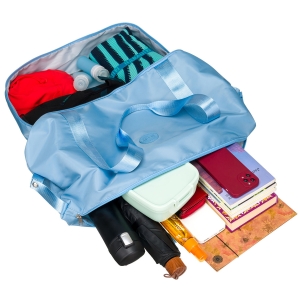 Torba podróżna z wytrzymałego poliestru w błękitnym kolorze - Peterson