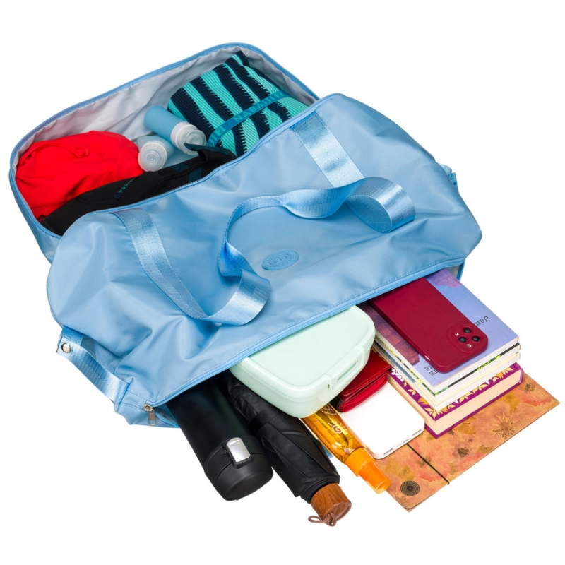 Torba podróżna z wytrzymałego poliestru w błękitnym kolorze - Peterson