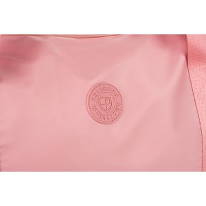 Różowa torba weekendowa z wytrzymałego poliestru zawieszona na wygodnych uchwytach - Peterson