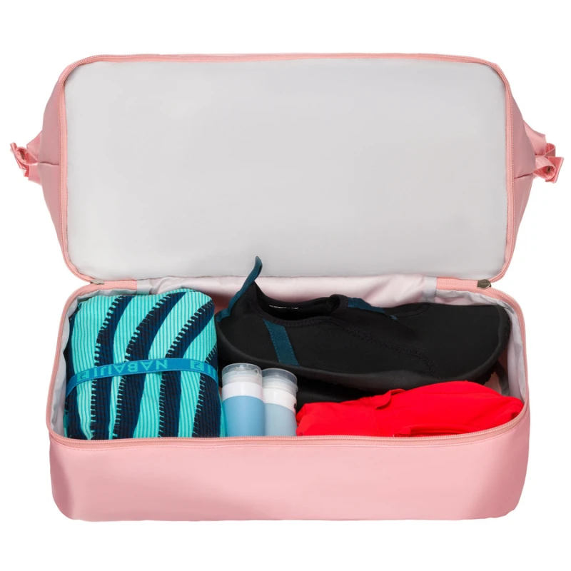 Różowa torba weekendowa z wytrzymałego poliestru zawieszona na wygodnych uchwytach - Peterson