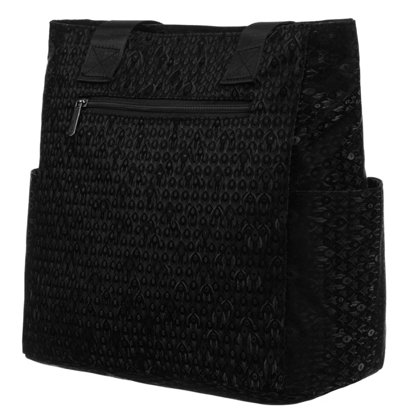 Torba materiałowa shopper w czarnym kolorze - Rovicky