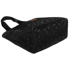 Torba materiałowa shopper w czarnym kolorze - Rovicky