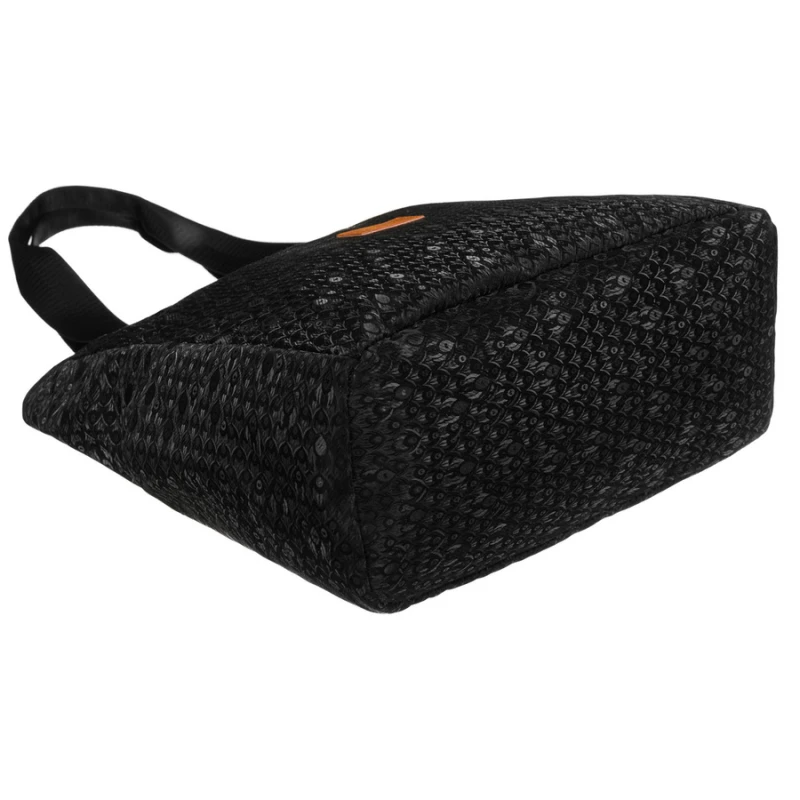 Torba materiałowa shopper w czarnym kolorze - Rovicky