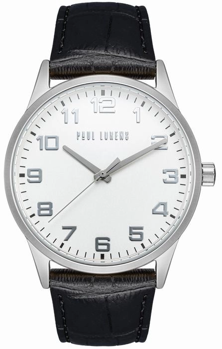 Zegarek męski Paul Lorens PL20022A-3A1 z białą tarczą i stalową kopertą 41 mm.webp