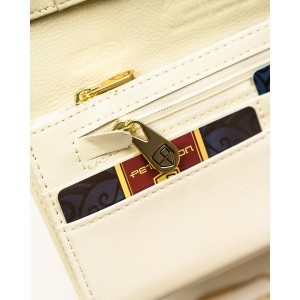 Portfel damski w kwiaty wykonany ze skóry naturalnej i ekologicznej - Peterson