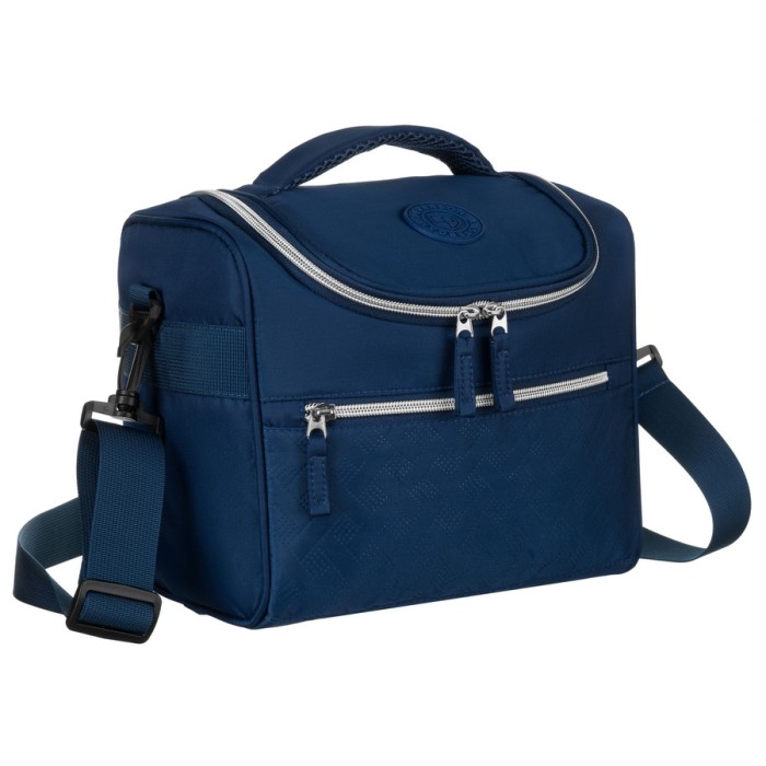 Kosmetyczka podróżna z tkaniny syntetycznej w granatowym kolorze - Peterson