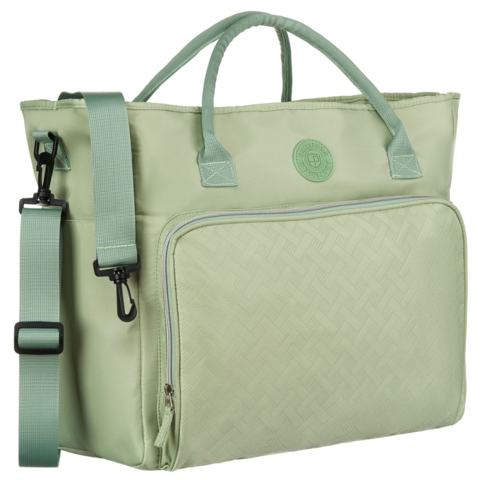 Zielona, weekendowa torba podróżna z poliestru - Peterson