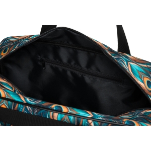 Torba podróżna z wytrzymałego poliestru z roślinnym wzorem wyposażona w dopinany pasek - Rovicky