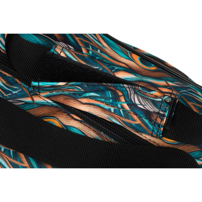 Torba podróżna z wytrzymałego poliestru z roślinnym wzorem wyposażona w dopinany pasek - Rovicky