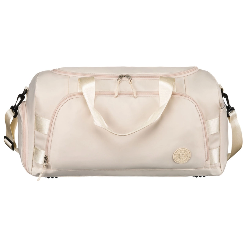 Beżowa torba podróżna lub na siłownię wykonana z poliestru - Peterson