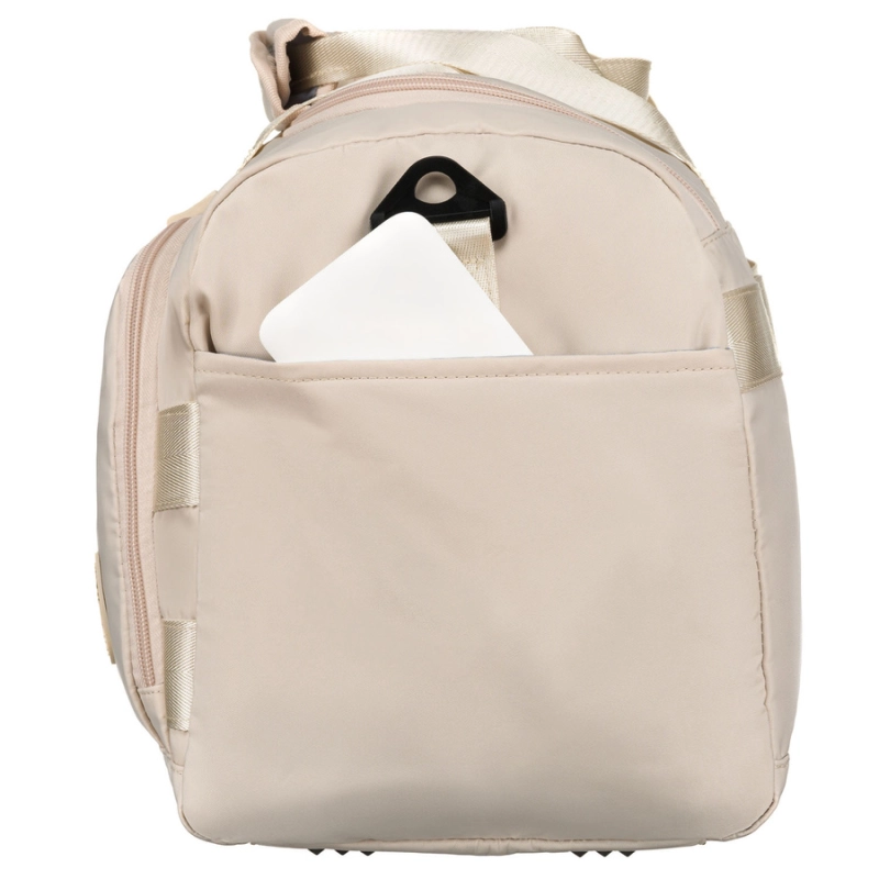 Beżowa torba podróżna lub na siłownię wykonana z poliestru - Peterson