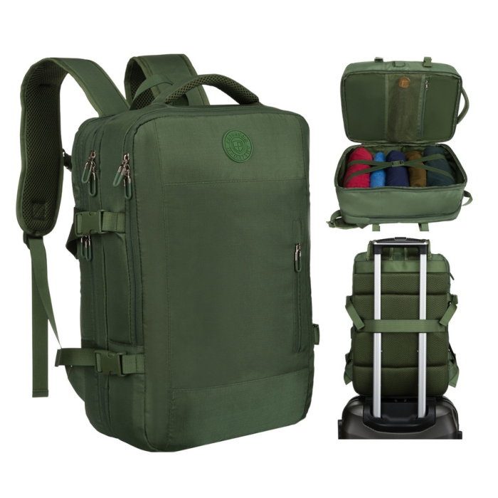 "Tylny uchwyt plecaka Peterson na walizkę kabinową"