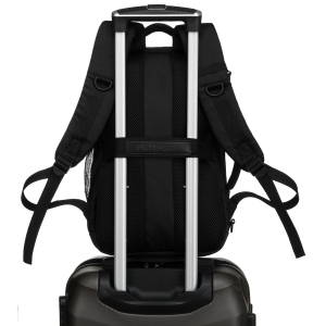 Czarny plecak podróżny z poliestru idealny na bagaż podręczny - Peterson